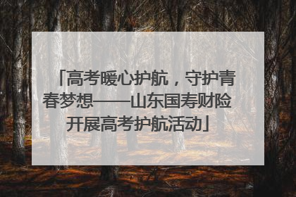 高考暖心护航，守护青春梦想——山东国寿财险开展高考护航活动