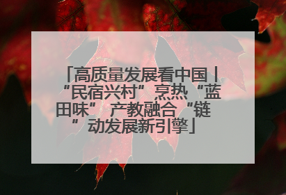 高质量发展看中国丨“民宿兴村”烹热“蓝田味” 产教融合“链”动发展新引擎
