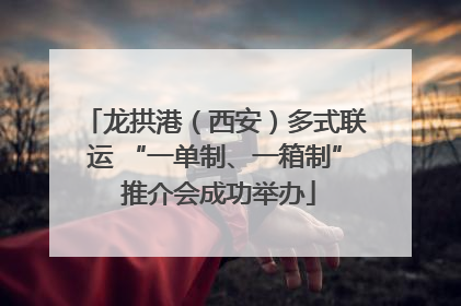 龙拱港（西安）多式联运 “一单制、一箱制” 推介会成功举办