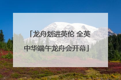 龙舟划进英伦 全英中华端午龙舟会开幕