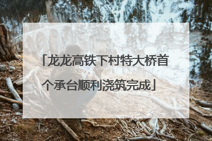 龙龙高铁下村特大桥首个承台顺利浇筑完成