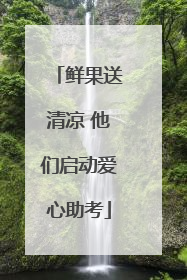 鲜果送清凉 他们启动爱心助考