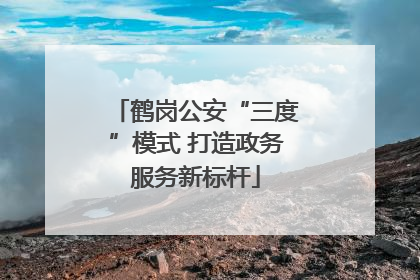 鹤岗公安“三度”模式 打造政务服务新标杆
