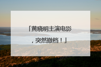 黄晓明主演电影，突然撤档！