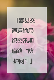 黟县交通运输局织密汛期道路“防护网”