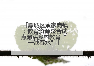 鼎城区蔡家岗镇：教育资源整合试点激活乡村教育“一池春水”