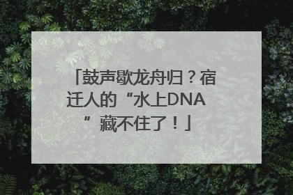 鼓声歇龙舟归？宿迁人的“水上DNA”藏不住了！