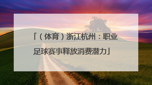 （体育）浙江杭州：职业足球赛事释放消费潜力
