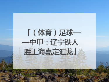 （体育）足球——中甲：辽宁铁人胜上海嘉定汇龙