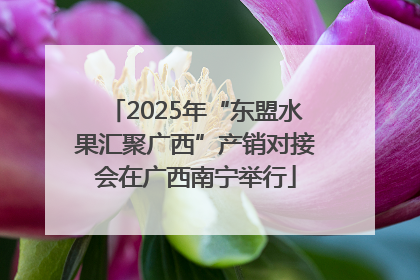 2025年“东盟水果汇聚广西”产销对接会在广西南宁举行
