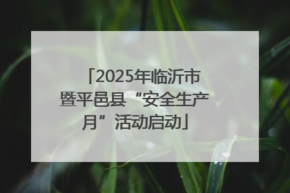 2025年临沂市暨平邑县“安全生产月”活动启动