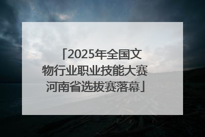 2025年全国文物行业职业技能大赛河南省选拔赛落幕