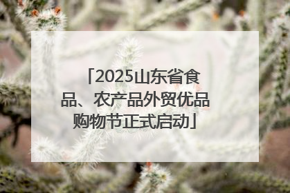 2025山东省食品、农产品外贸优品购物节正式启动