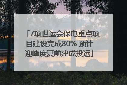 7项世运会保电重点项目建设完成80% 预计迎峰度夏前建成投运
