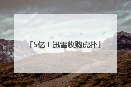 5亿！迅雷收购虎扑